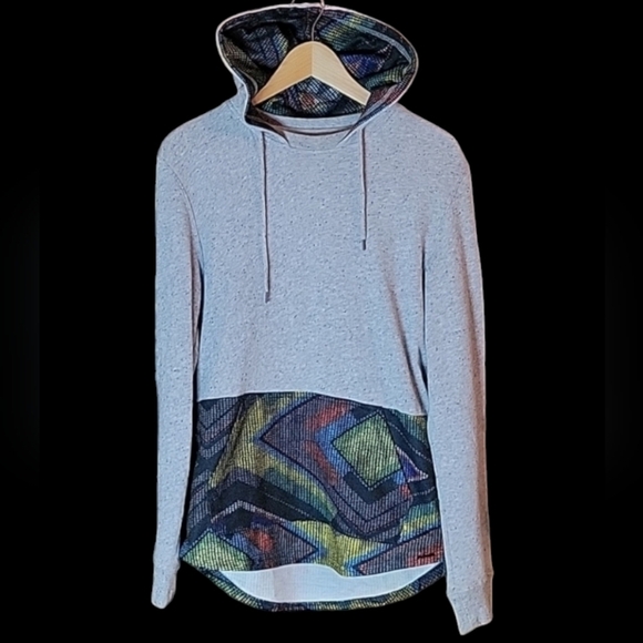 on the byas Other - On The Byas Men's Gray and Multi-Color Hoodie